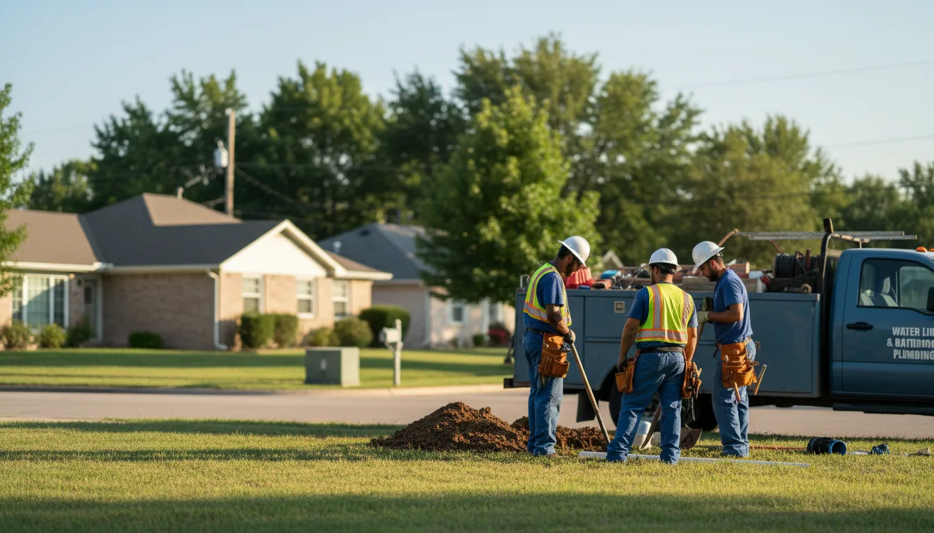 Residential water line and bathroom plumbing service in Drain, OR